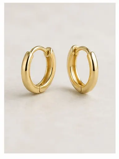 Small Huggie Hoops — 9k Gold